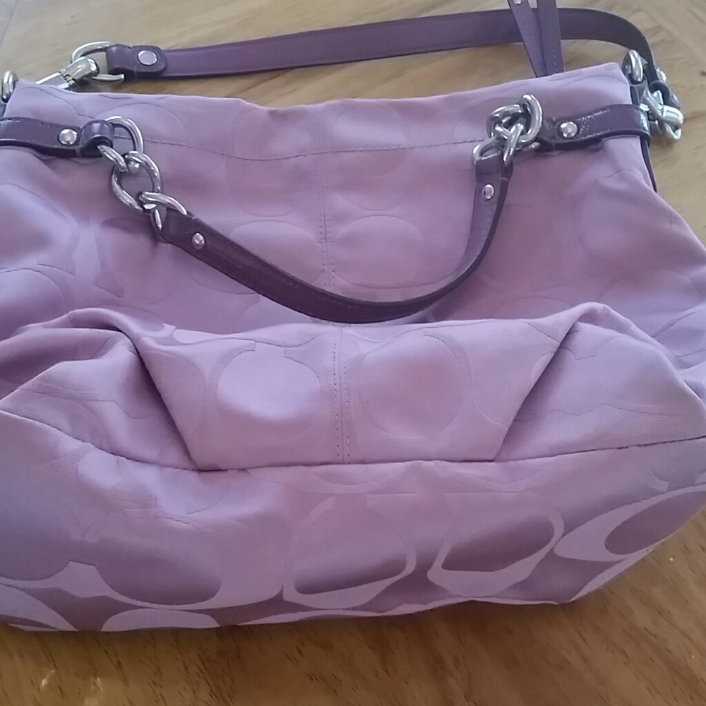 Gorgeous Purple C print Coach bag